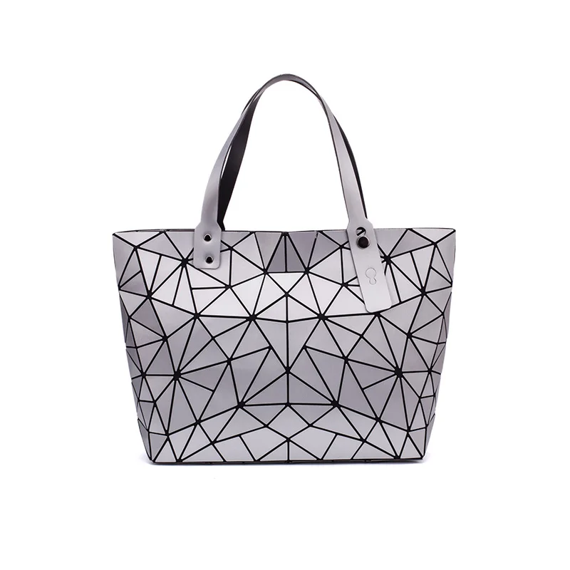 New Fashion Luminous sac Women Bag Diamond Tote Geometric Quilted Shoulder Bags Laser Plain Folding Handbags bolso