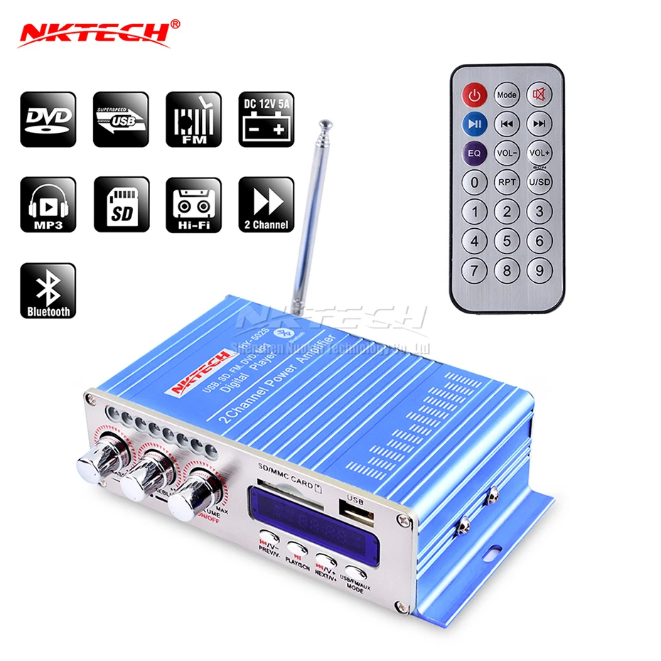 Hy 502s Bluetooth Car Power Amplifier Stereo Sound Mode Hi Fi 2 Channel Mini Fm Audio Mp3 Speaker Music Player Tube Amp For Ipod Power Amplifier Amplifier Stereopower Amplifier Stereo Aliexpress