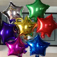 Вечерние сувениры в форме металлического нейлона надувные шары из алюминиевой фольги Цвет Ассорти 1" Звезда хорошего качества 50 шт/партия