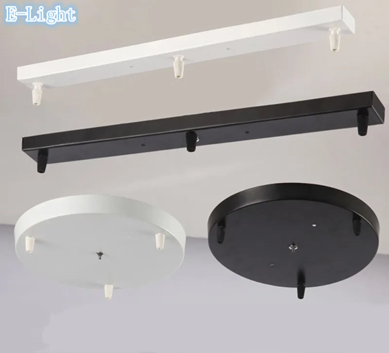 5Heads Three Lamps Chandeliers Base Plate Lighting Accessories Black Or