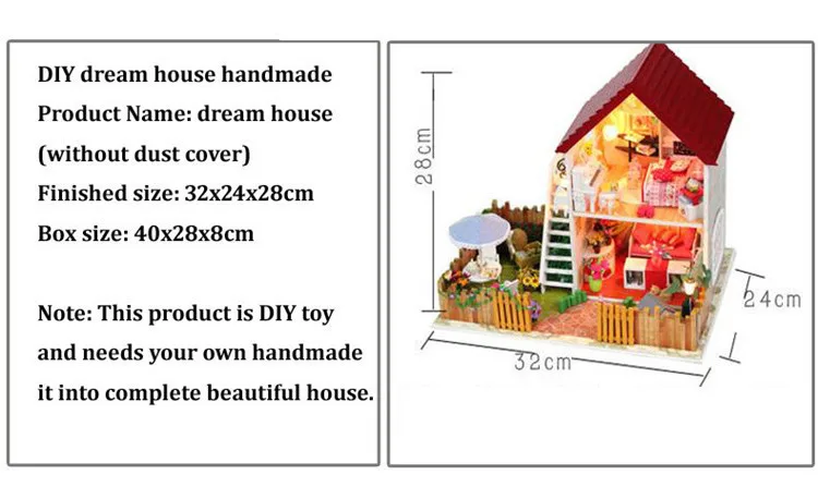 Кукольный дом с мебели ручной работы деревянный дом diy подарки на день рождения 3D Пазлы для взрослых и влюбленных дом мечты детей