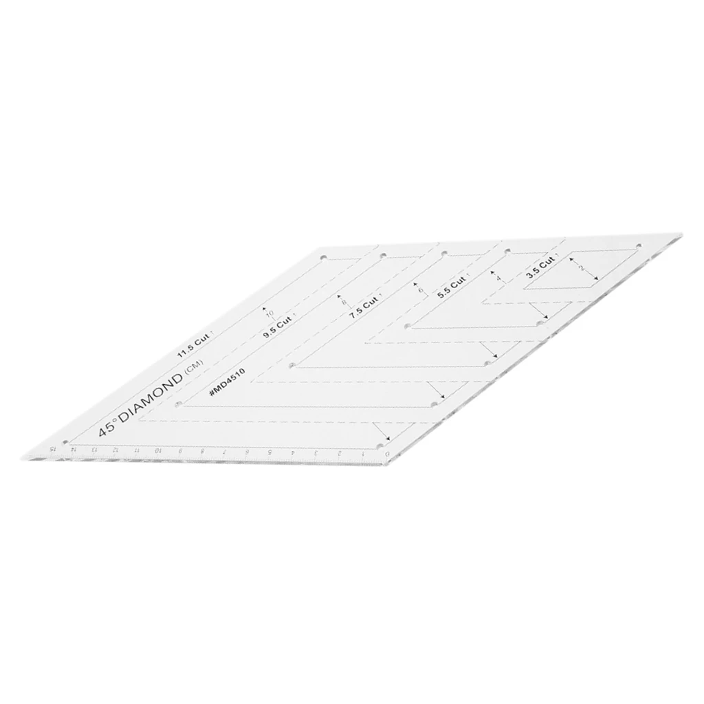 11.5 Cut 45 Degree Diamond Rhombus Template Quilting Ruler for DIY Sewing Crafts Patchwork Tools Equipment Sewing Tool Accessory