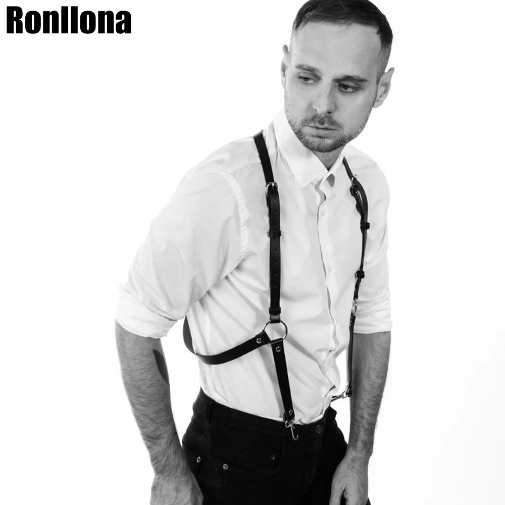 Ronllona кожаный ремень безопасности Для мужчин уплотнительные кольца для пряжки