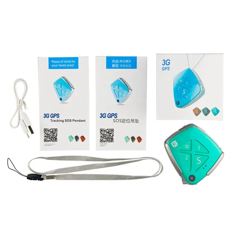 3g gps tracking sos pendant 7