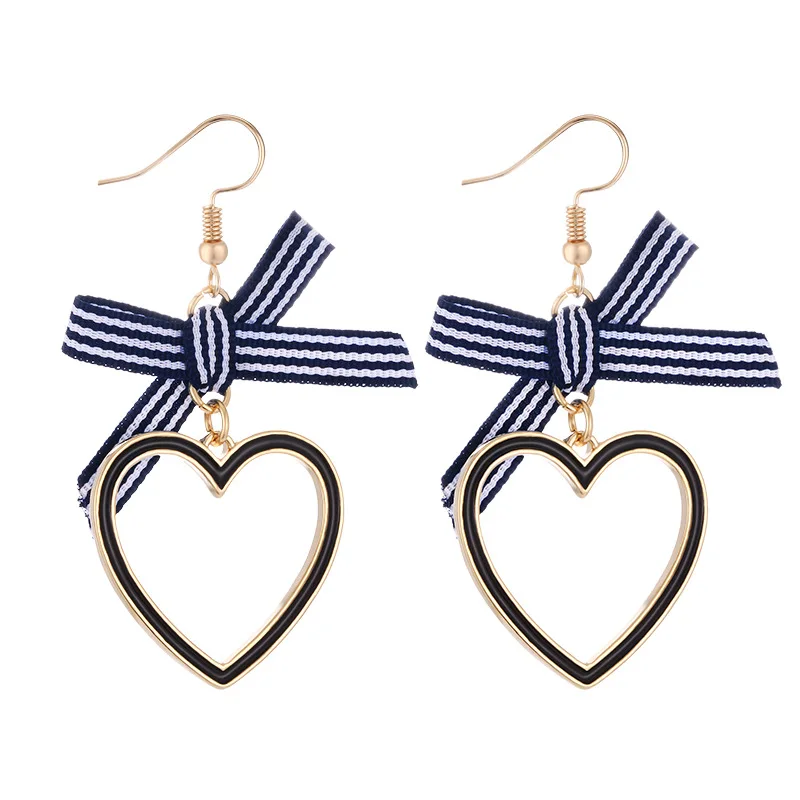

Fashion woman earrings Sweet heart eardrop Korea temperament contracted fashion bowknot joker earrings