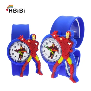 

Cartoon Iron-man Child Watch Children Clock Kid Quartz Waterproof Student Wrist Watches for Girls Boys Baby Toy Christmas gift