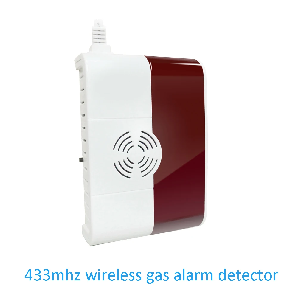 

433MHz Wireless Combustible Gas Alarm sensor Coal Natural Gas Lpg leaking Detector GSM System accessories Leak Europe Plug