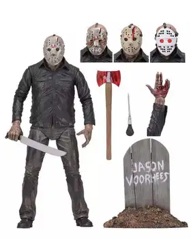 

Black Friday 1980 Jason Murder Maniac Deluxe 7-inch Movable Doll Jason Freddy Hockey Festival Party Halloween Masker