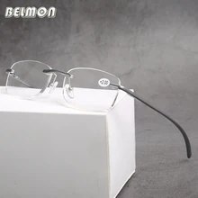 Belmon, очки для чтения без оправы, мужские, женские, AL-MG, оправа, диоптрийные очки, мужские очки для дальнозоркости+ 1,0+ 1,5+ 2,0+ 2,5+ 3,0 RS610