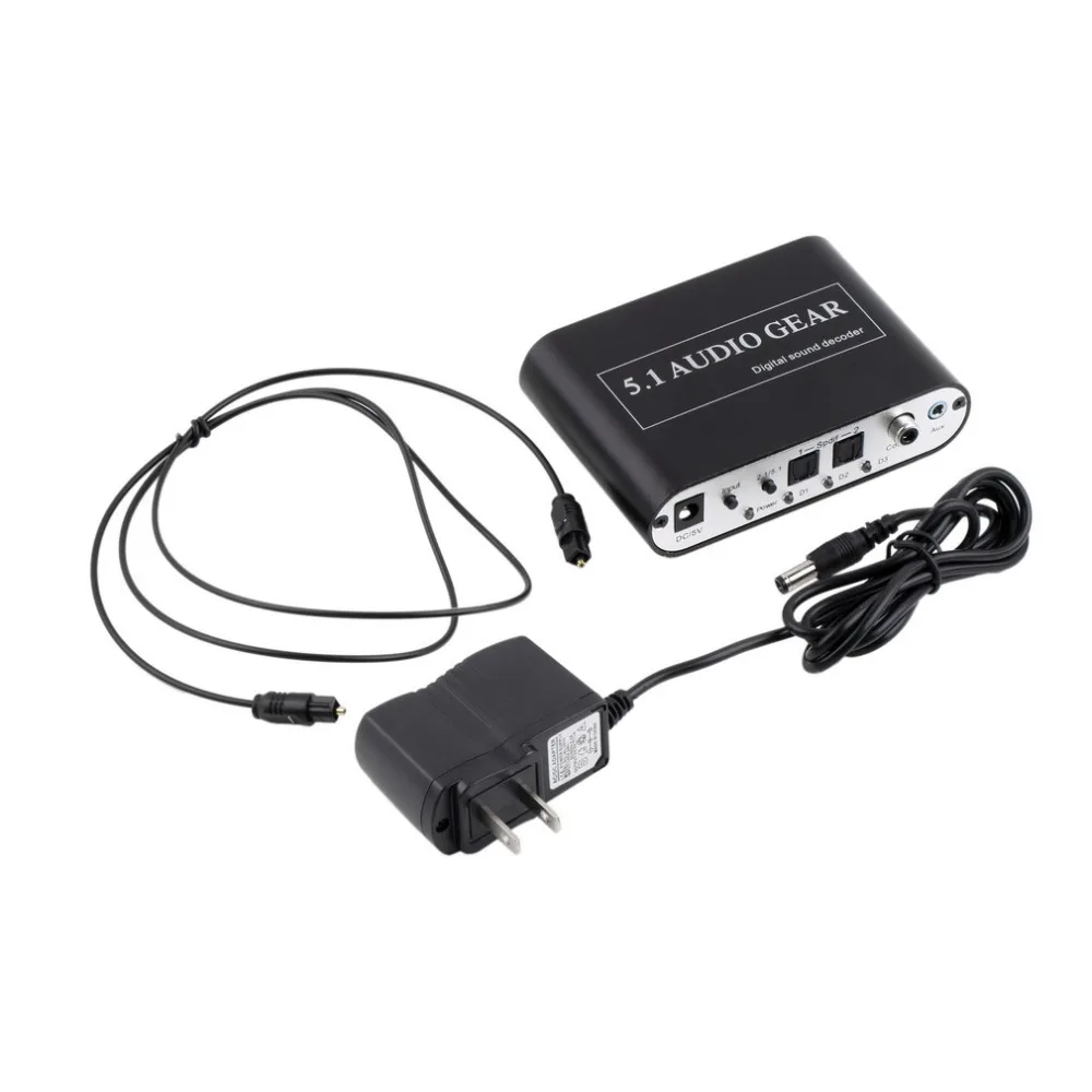 

Hot New SPDIF/5.1/2.1 Channel AC3/DTS Digital Audio Converter Gear Surround Sound Rush Decoder For DVD Player Wholesale