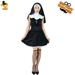 DSPLAY сексуальная женщина Непослушный Монахиня костюм для вечеринки ролевая игра сестра нарядное платье карнавальный косплэй Мэри