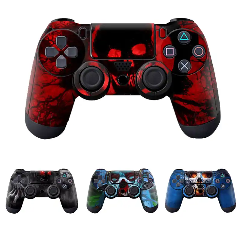 Красный череп виниловая кожа Наклейка для PS4 наклейка на контроллер для Playstation 4 - изображение