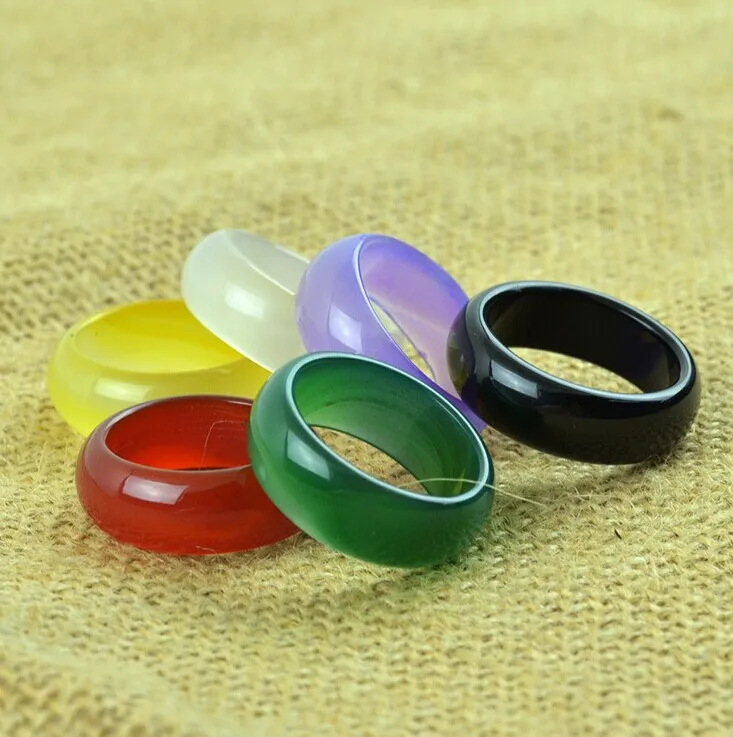 

20pcs/lot Ring Semi-precious Stone Women and Men Random Color rings Wholesale Jewelry