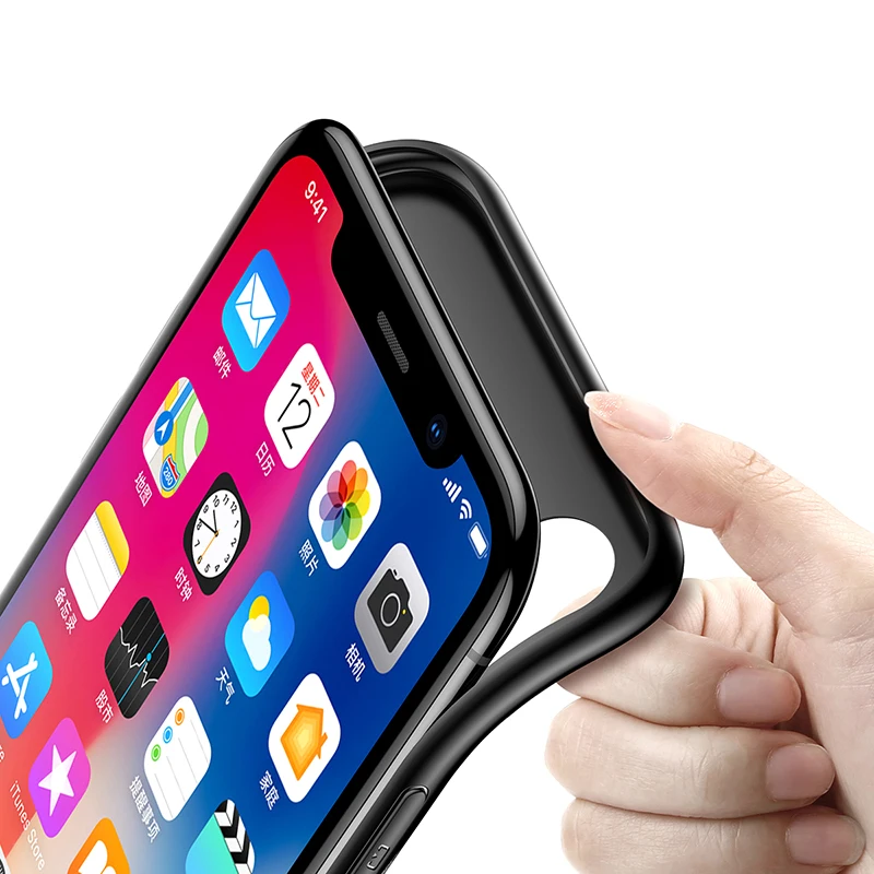 Baseus 3500mAh зарядное устройство чехол для iPhone X Внешний аккумулятор ультра тонкий