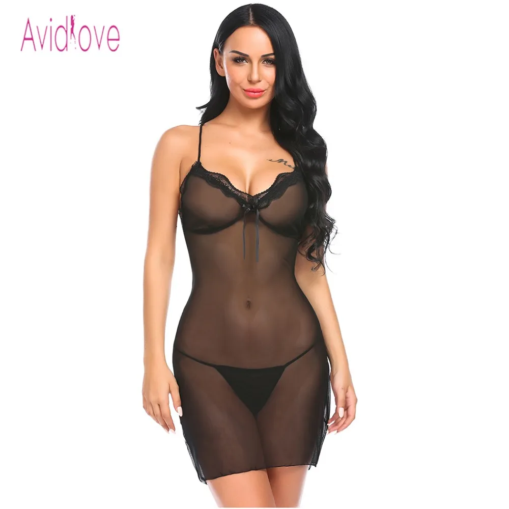 Avidlove Lingerie Sexy Erotic Hot Night Dress Sex Costumes Women Lace Mesh Halter Babydoll Dress Plus Size Sleepwear Nightwear Avidlove Lingerie Sexy Erotic Hot Night Dress Sex Costumes Women Lace Mesh Halter Babydoll Dress Plus Size Sleepwear Nightwear