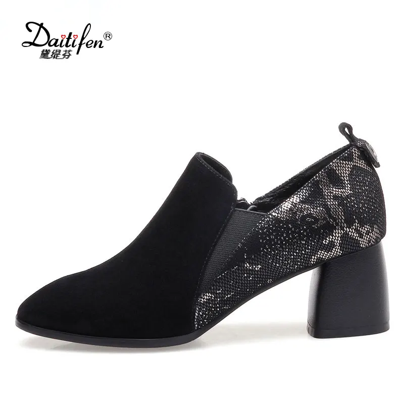 

Daitifen Brand Suede Shoes Super High Heels Women Pumps Pointed Toe Shallow Party Career Slip on Women office lady Shoes