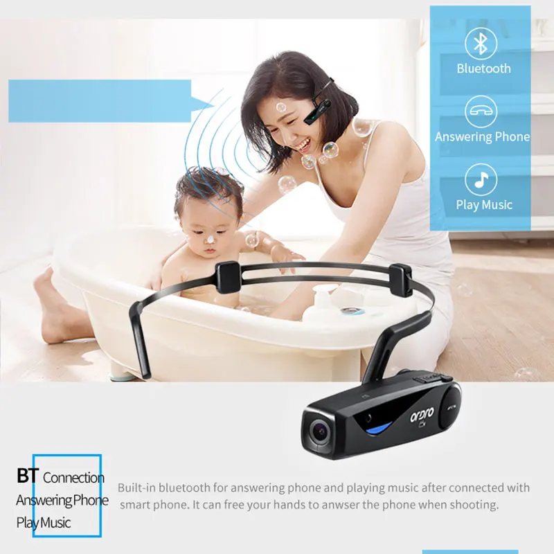 

1080P 20MP Digital Camera Head-Mounted Camera Digital Camera Digital Zoom Plastic Head-Mounted Touch