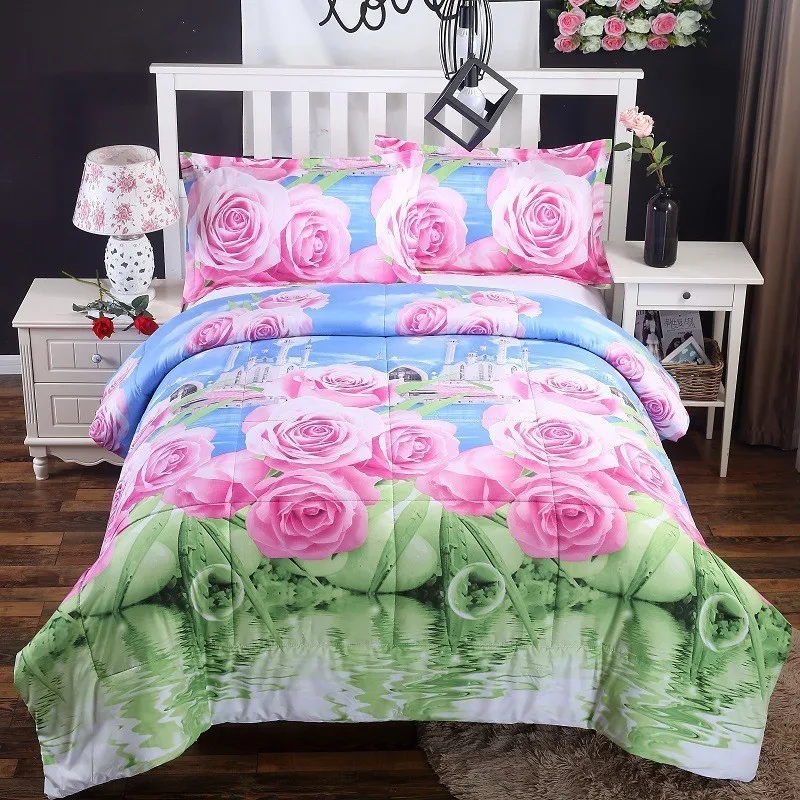 3D летнее одеяло, кондиционер, тонкое одеяло, покрывало для кровати, Розовая Лилия, покрывало с цветами, домашний текстиль для кровати, Лидер продаж - Цвет: Seaside style quilt