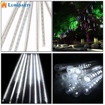 

Litake 30cm 144 LED Meteor Shower Rain Lights Waterproof 8 Tubes String for Xmas (colorful, US plug)