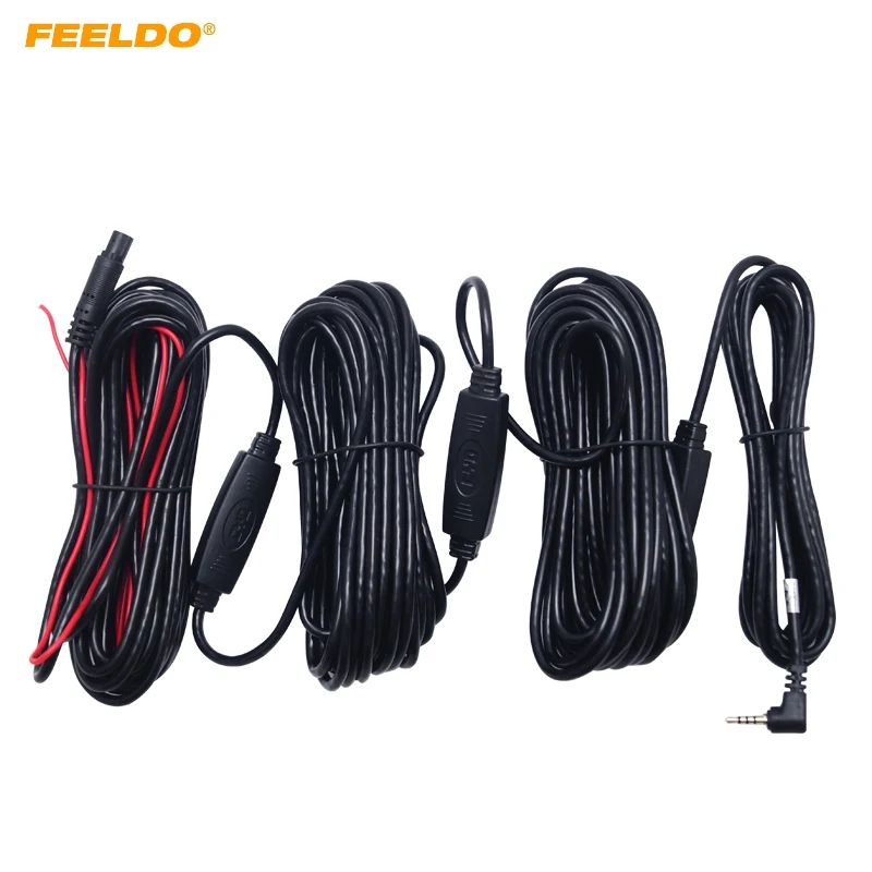 FEELDO 20m 2.5mm TRRS Jack Connector To 5Pin Video Extension Cable For Truck/Van Car DVR Camera Reverse #1048 | Автомобили и