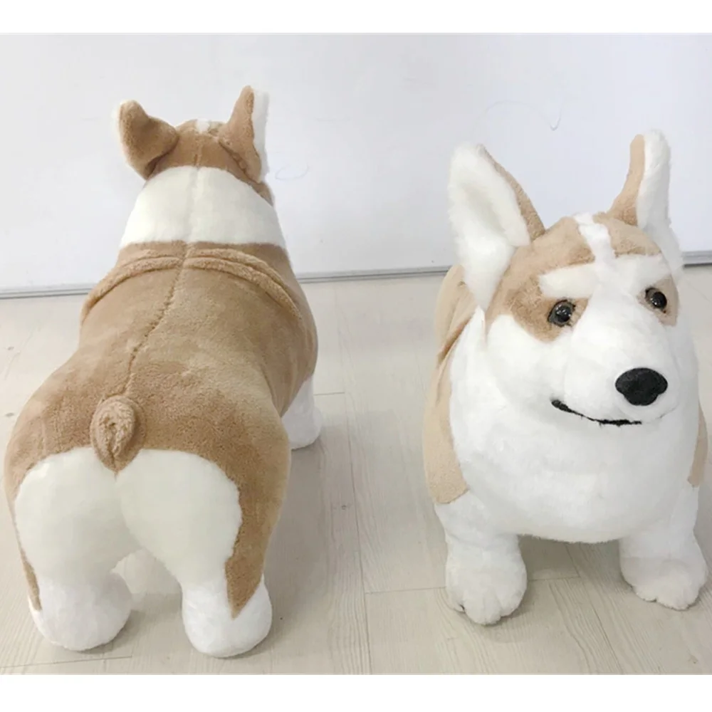 

Fancytrader Simulated Stuffed Plush Corgi Dog Toy for Children Big Realistic Quality Animals Dog Doll 50cm 20inch