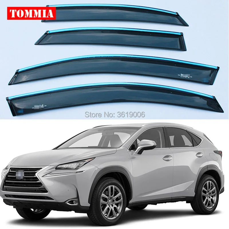 tommia Brand New For LEXUS NX Series Window Visor Shade Vent Wind Rain