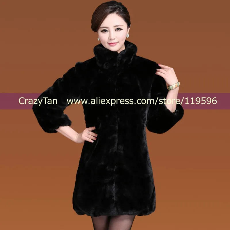 F6001 Новинка большой размер S-5XL зимнее искусственное черно-белое пальто из искусственного меха для женщин с длинным рукавом Дешевые пальто из искусственного меха норки