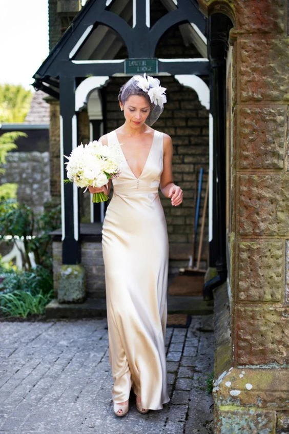 pics 1920 Style Wedding Dresses sleeveless v neck floor length empire summer wedding dresses vintage 1920 s country simple style bridal gown