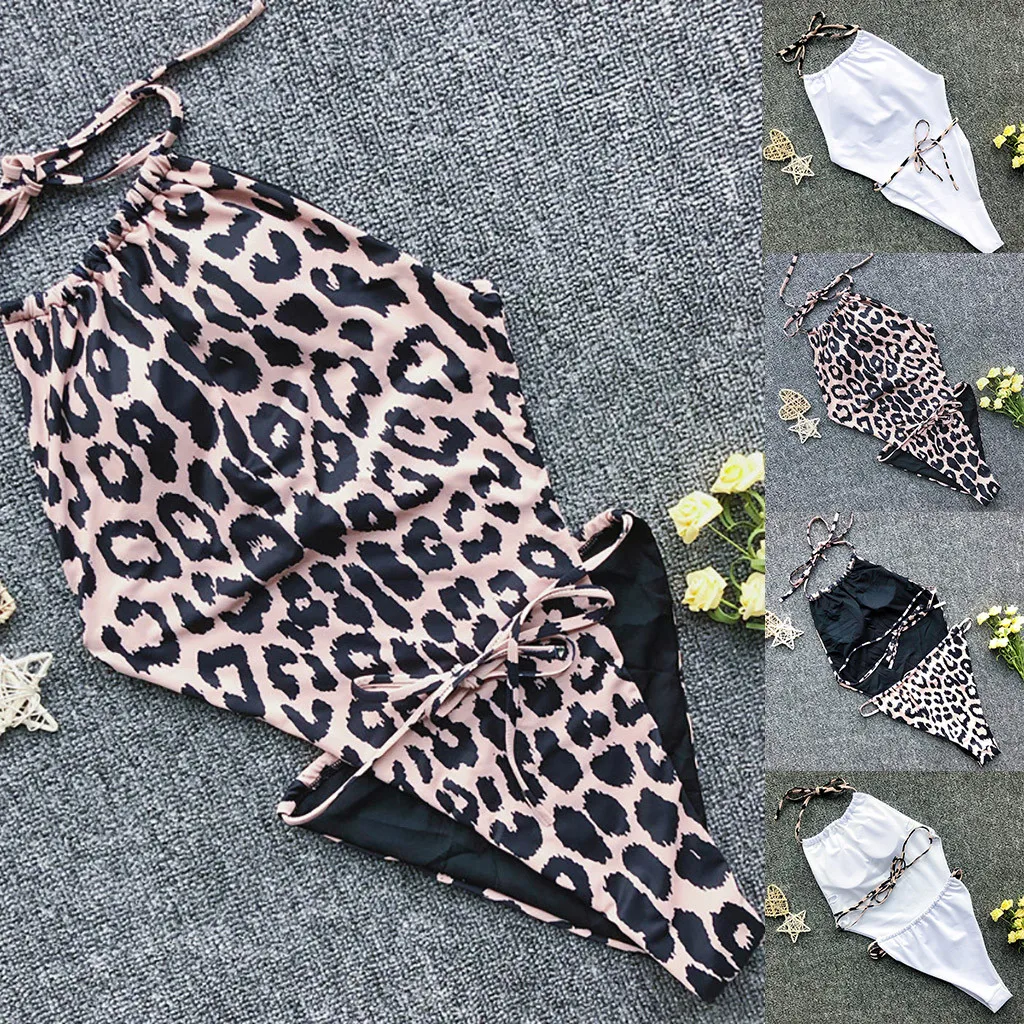 

Bikini 2019Women's Bikini Leopard Set Swimsuit One Piece Filled Bra Swimwear BeachwearSwimwear Women 20