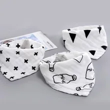 Милые детские нагрудники мальчик бандана для девушки влаговпитывающие слюнявчик треугольник мультфильм хлопковый Детский шарф Burp двойной оснастки аксессуары для детей