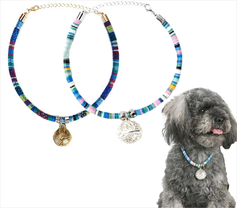 ethnic style dog collar