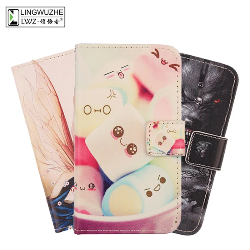 

For Echo Lolly Case 4 inch Luxury Leather Wallet Cover Flip Phone Cases For Echo Lolly Fundas