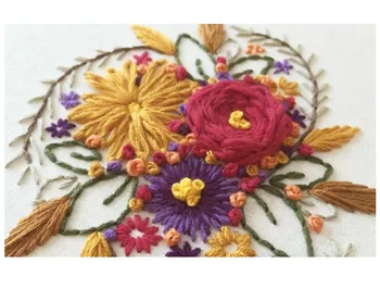 

mbroidery Diy Hand-made Material Pack 3d European Plants Hand Embroidery Ribbon Embroidery Three-dimensional Embroidery