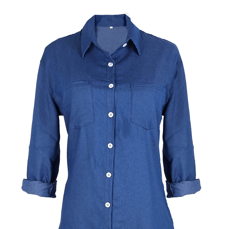 *Summer/Autumn Women Jean Long Sleeve Loose Denim Mini Dress Sexy Vestidos Casual Long Party Dresses T Shirt Dresses*