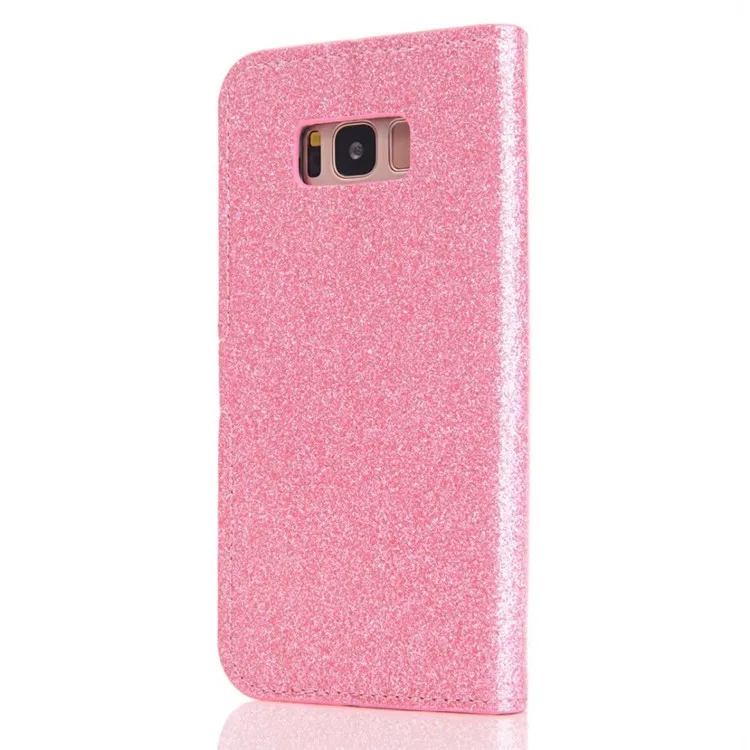 Чехол книжка из искусственной кожи с кристаллами и жемчужинами для Samsung S6 S7 edge S8 S9