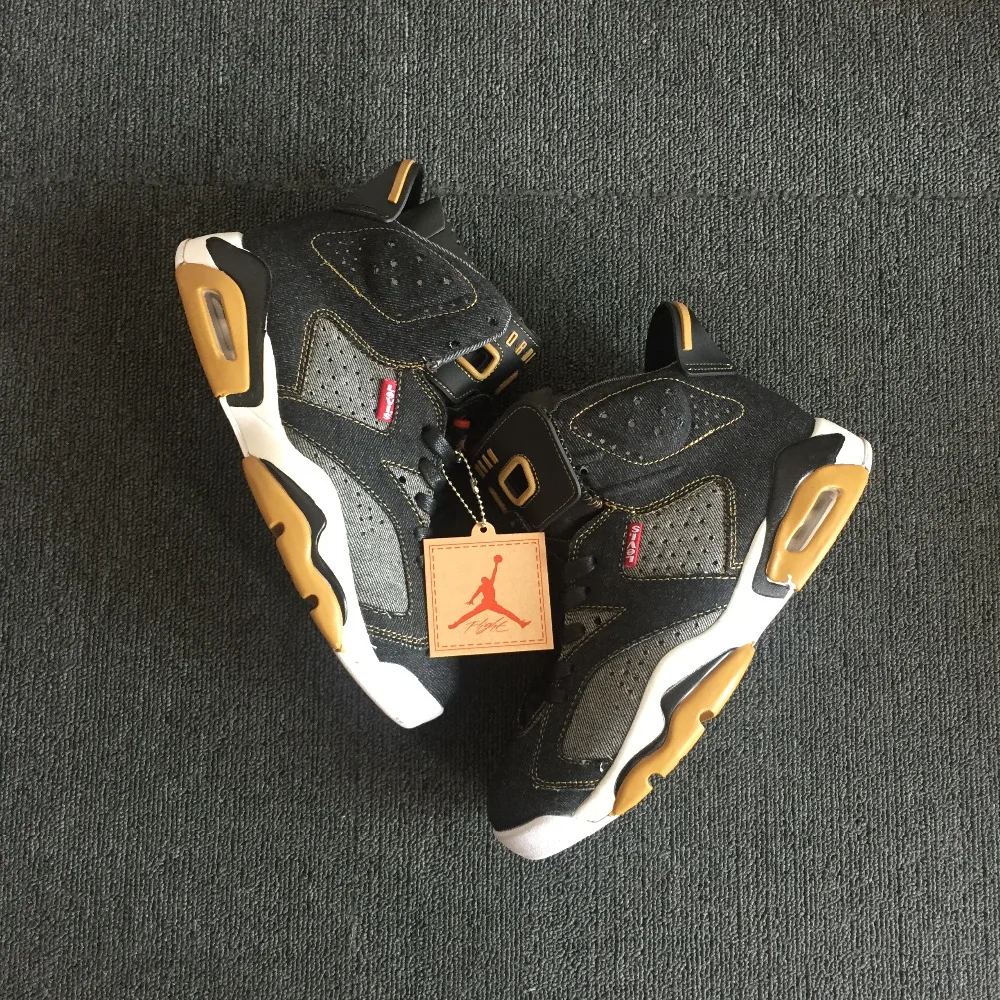 

JORDAN 6 Black Jeans Basketball Shoes AJ6 Low Help JORDAN Sneakers Men Basketball Shoes Jordan 6 Size:40-47