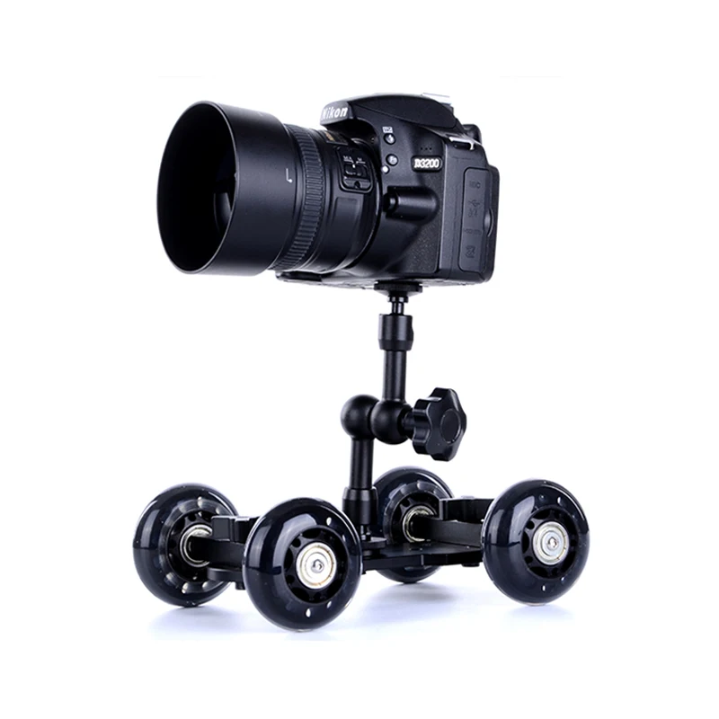 Roadfisher Video Photography Trolley Rail Car Desk Slide Stabilizer For