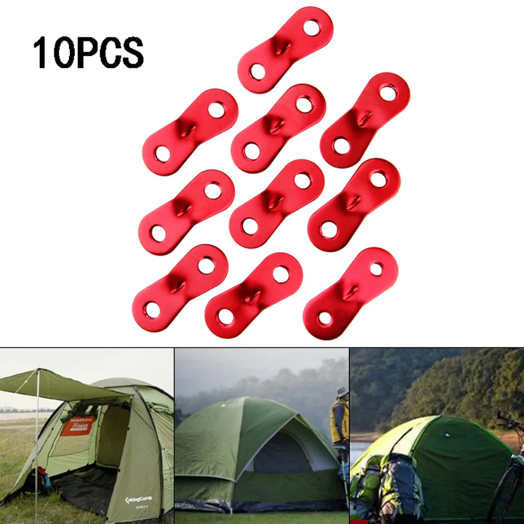 10Pcs Camping Tent Lock Rope Cord Fastener Aluminum Alloy Tensioner WE 