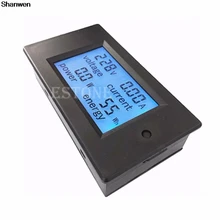 1pc medidor de potência ac 80-260v lcd digital 20a volt watt medidor de energia amperímetro voltímetro