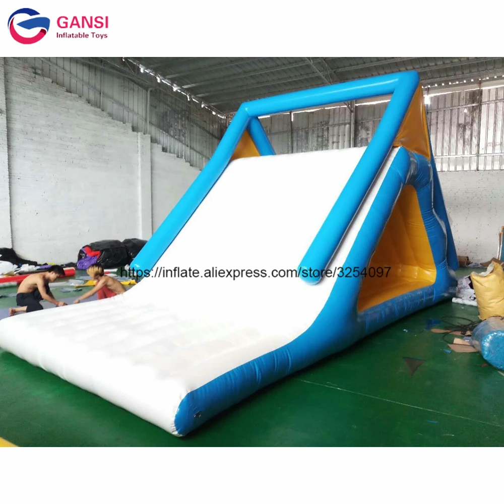 Water Pake Floating Inflatable Slip N Slide,8Mx3mx4m Giant Inflatable Water Slide For Adult