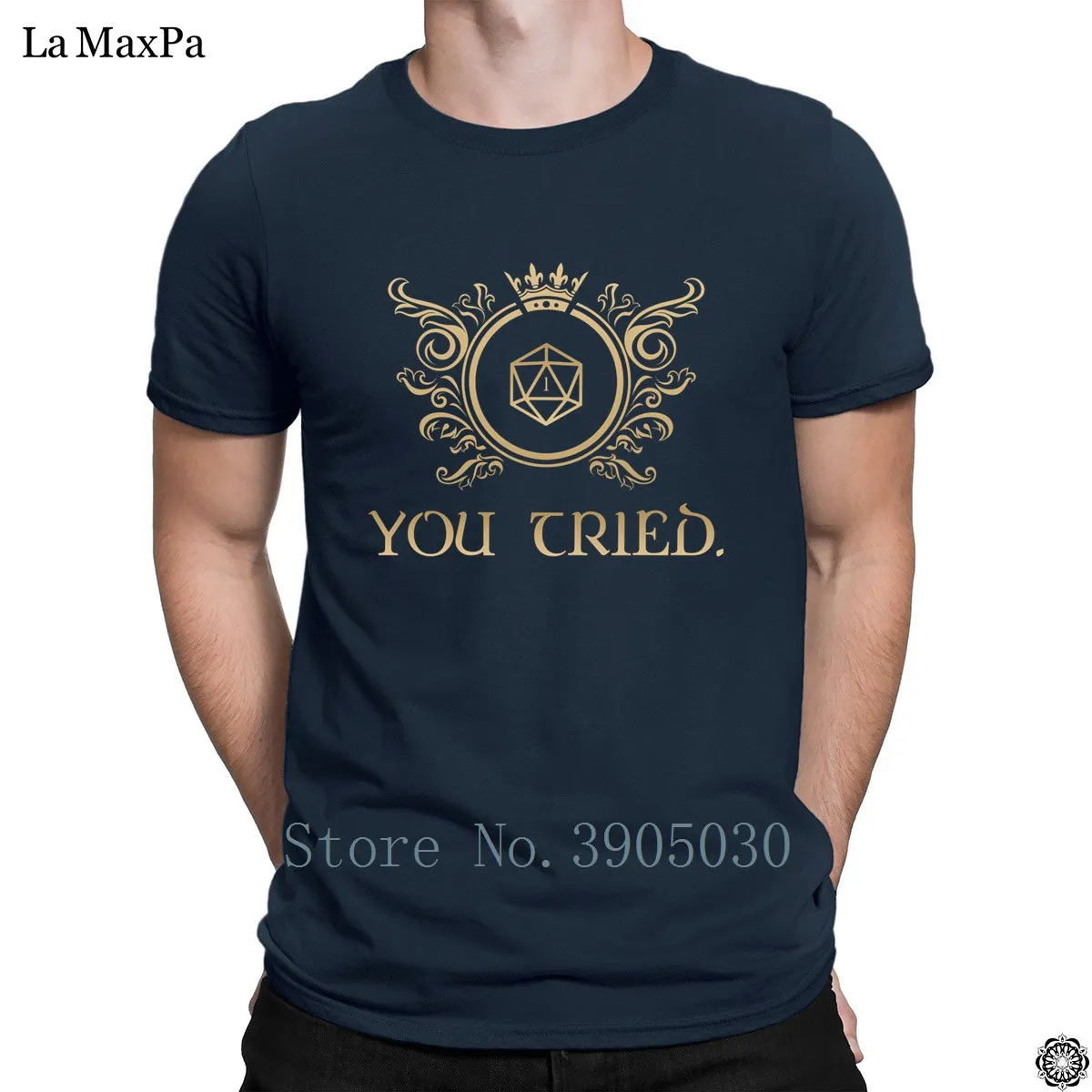 

Cotton Breathable T-Shirt You Tried Dm Dungeon Master D20 Dice Slaying Dragons In Dungeons T Shirt Man Gents Family Slim