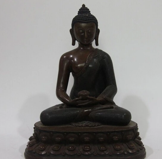 

wholesale factory 11 Tibet Temple Buddhism Red Copper Sakyamuni shakyamuni Amitayus buddha Statue