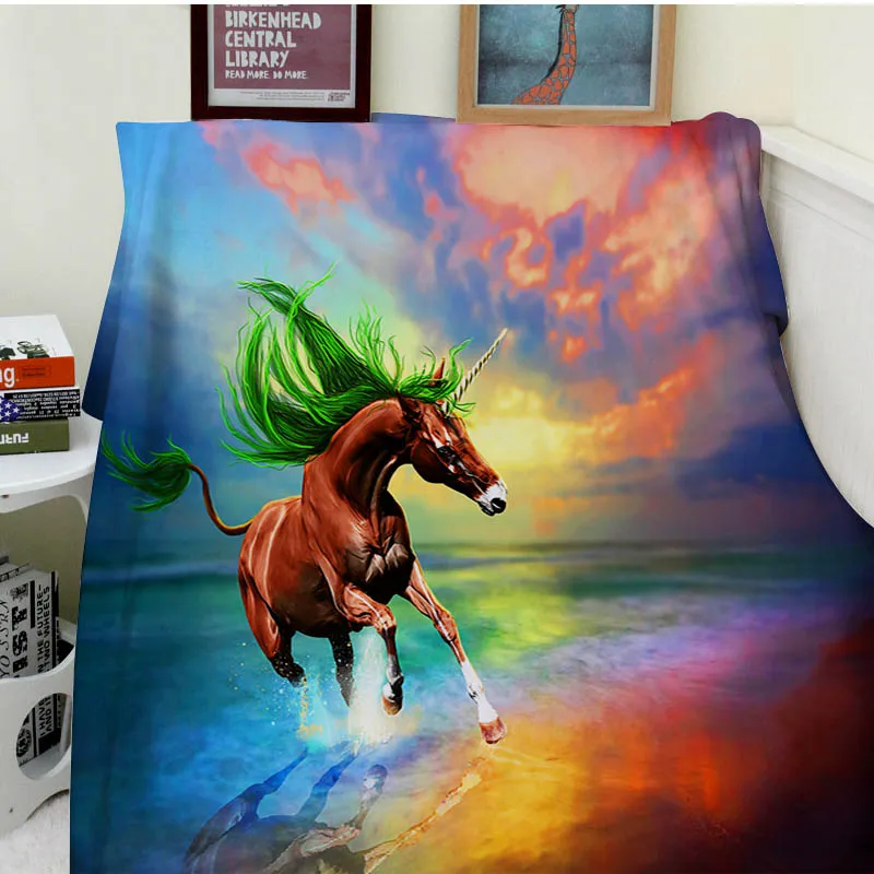 

Blankets Comfort Warmth Soft Cozy Air conditioning Easy Care Machine Wash Beautiful abstract beautiful unicorn