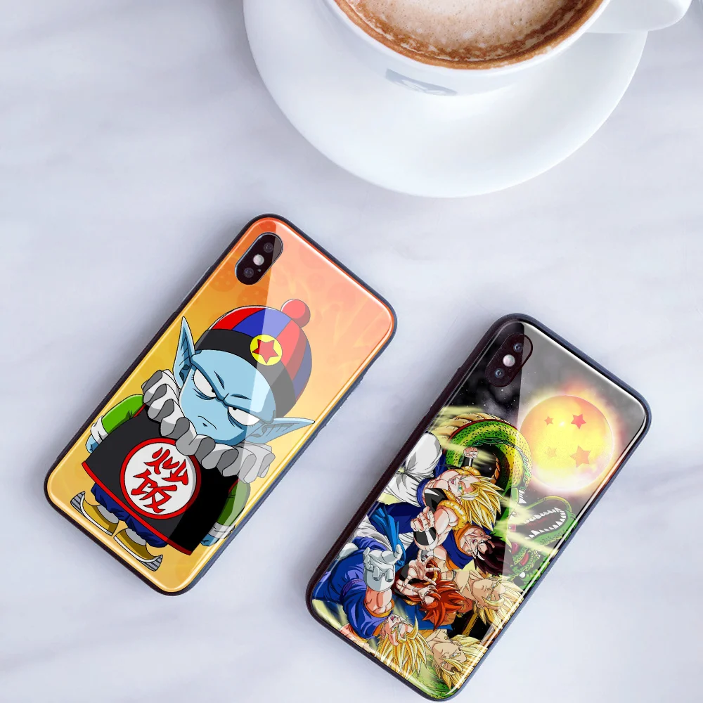 Dragon Ball DIY чехол для телефона для iPhone 7 8 6 S Plus Капа из закаленного стекла заказной Goku чехол для телефона для iPhone X XR XS 11 Pro MAX