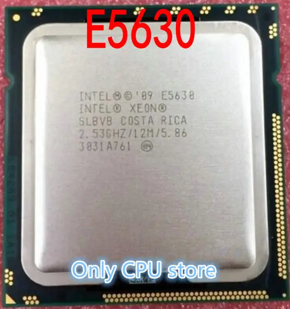 E5630 2,53 ГГц/12 м/5,86 Процессор LGA1366 slbvb центральный процессор процессорный кулер scrattered штук