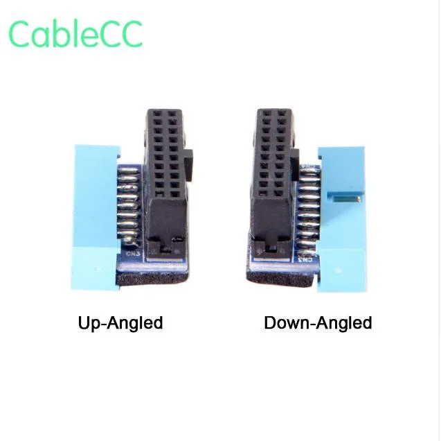 

USB 3.0 20pin Male to Female Extension Adapter Up Down Angled 90 Degree for Motherboard Mainboard