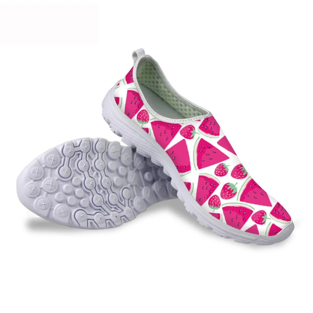 Watermelon Printed Men Flats Shoes Fruit Pattern Men's Running Shoes