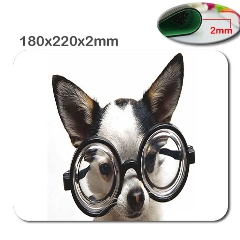 DIY Смешные очки собаки противоскользящие прочный йода силиконовый коврик для мыши 220 мм x 180 мм x 2 мм tappetino коврик для мыши goccia spedizione