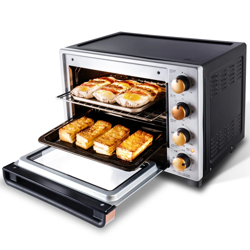 32L большая емкость одной печи жареная электрическая печь для дома выпечки Торт Пицца мясо многофункциональная печь с вращающийся гриль