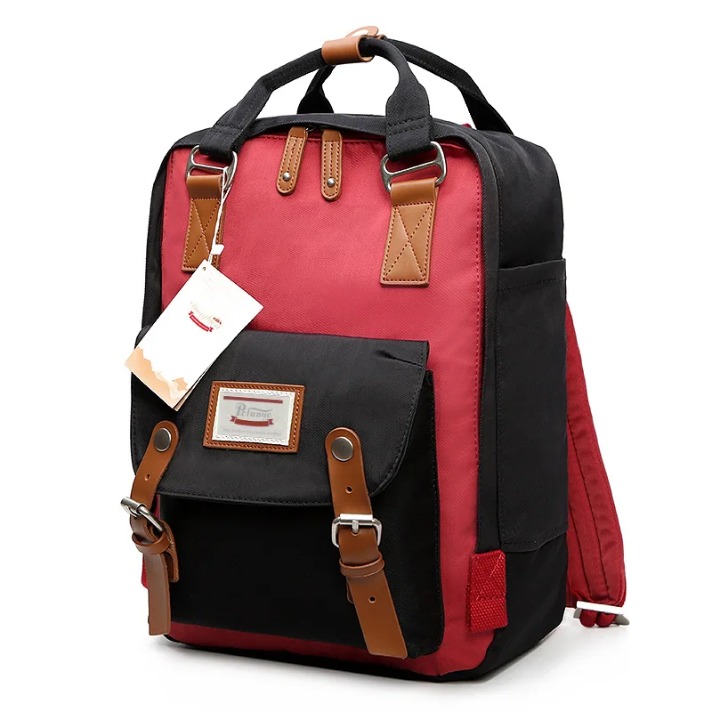 Женский рюкзак, школьная сумка для девочек, женская модная популярная задняя Сумка, нейлоновая однотонная дизайнерская сумка в стиле пэчворк, дорожная сумка, чехол для ноутбука, повседневное использование - Цвет: 5